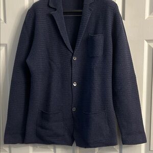 Men's Navy Cardigan Sweater